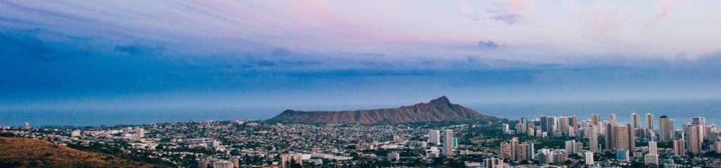 Honolulu at sunset