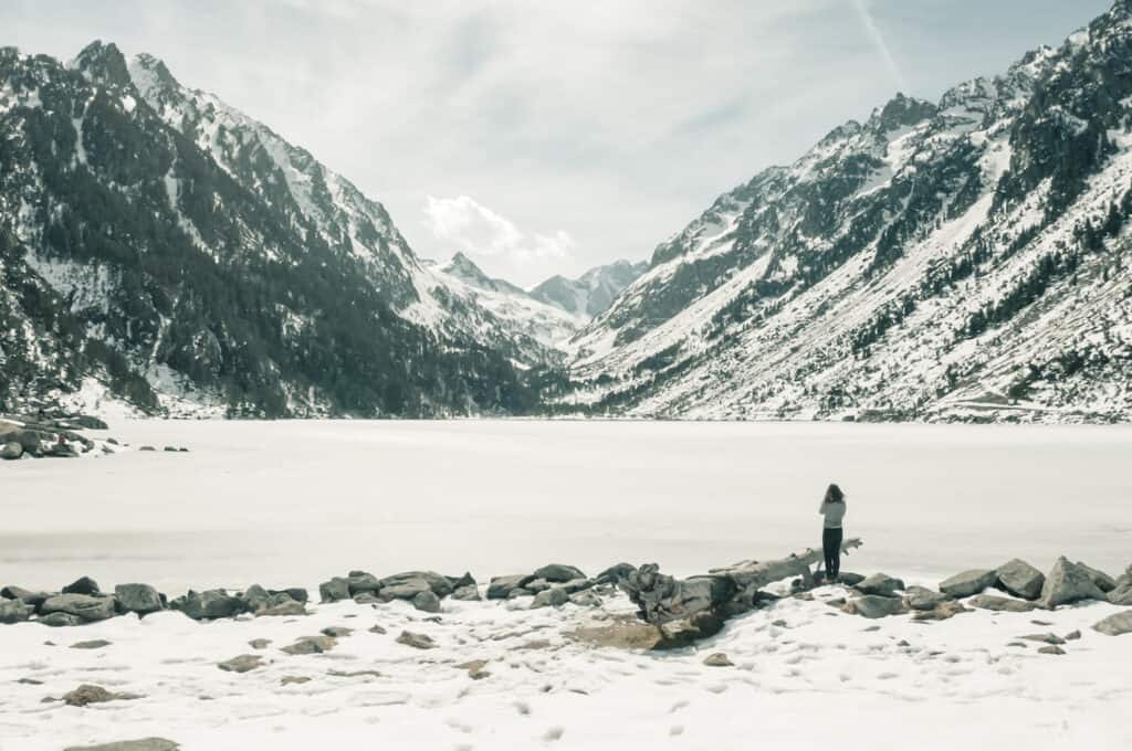 Lac de Gaube randonnée raquettes Pyrénées