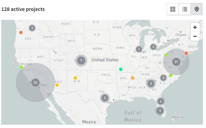 map of properties with fundrise