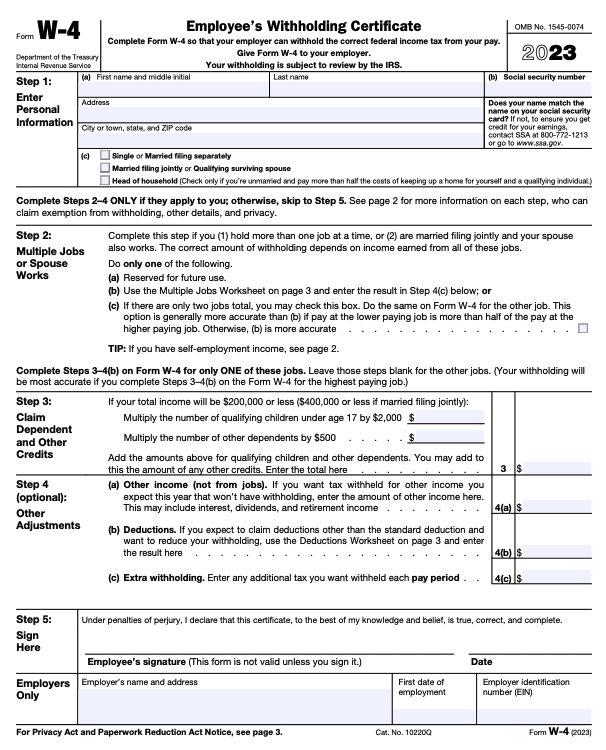 form W-4