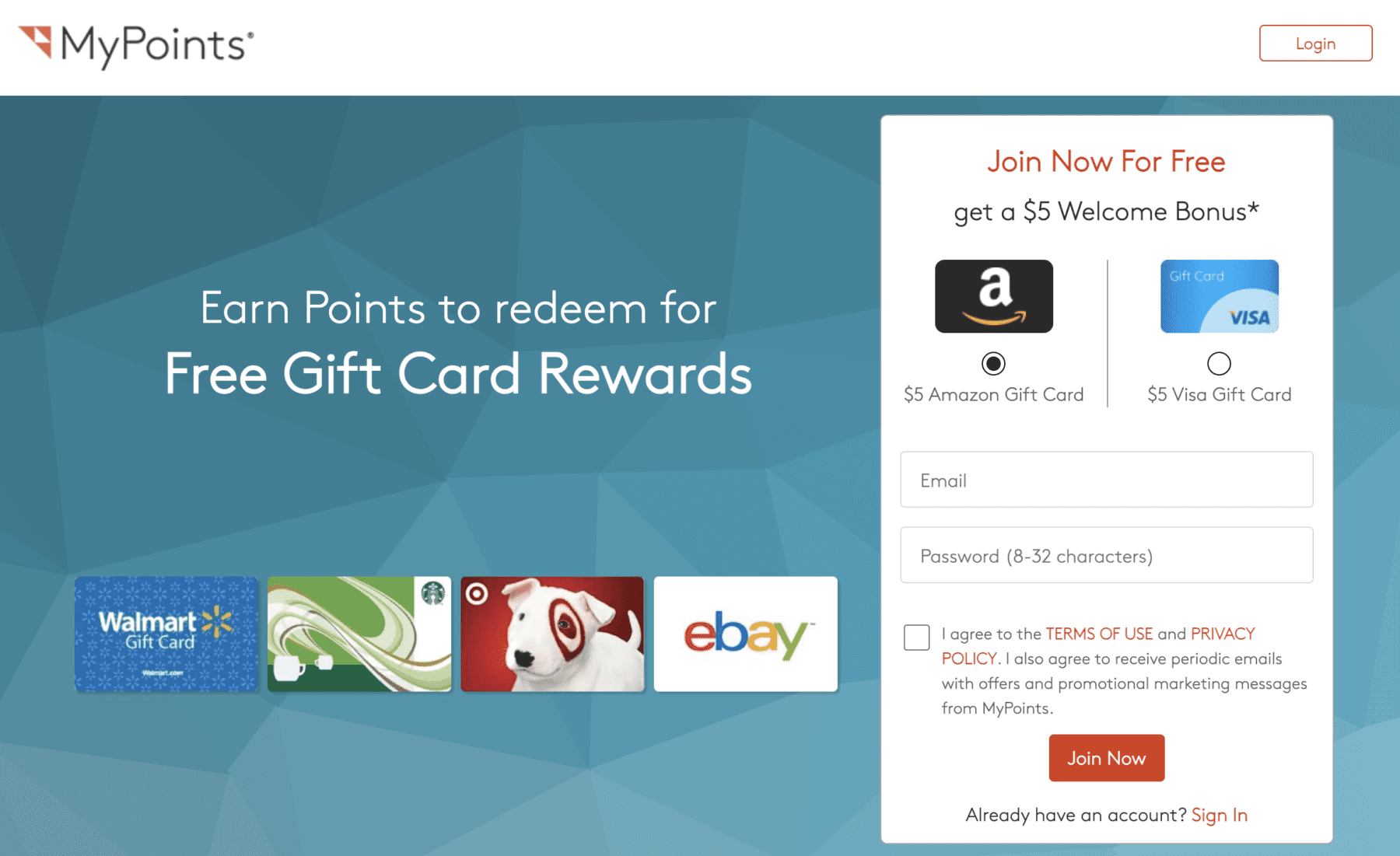 MyPoints Welcome Bonus