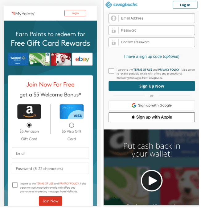 mypoints vs swagbucks